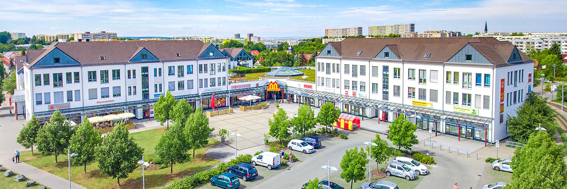 Centeraufnahmen - Melchendorfer Markt in Erfurt-Südost - Am Drosselberg 45-49