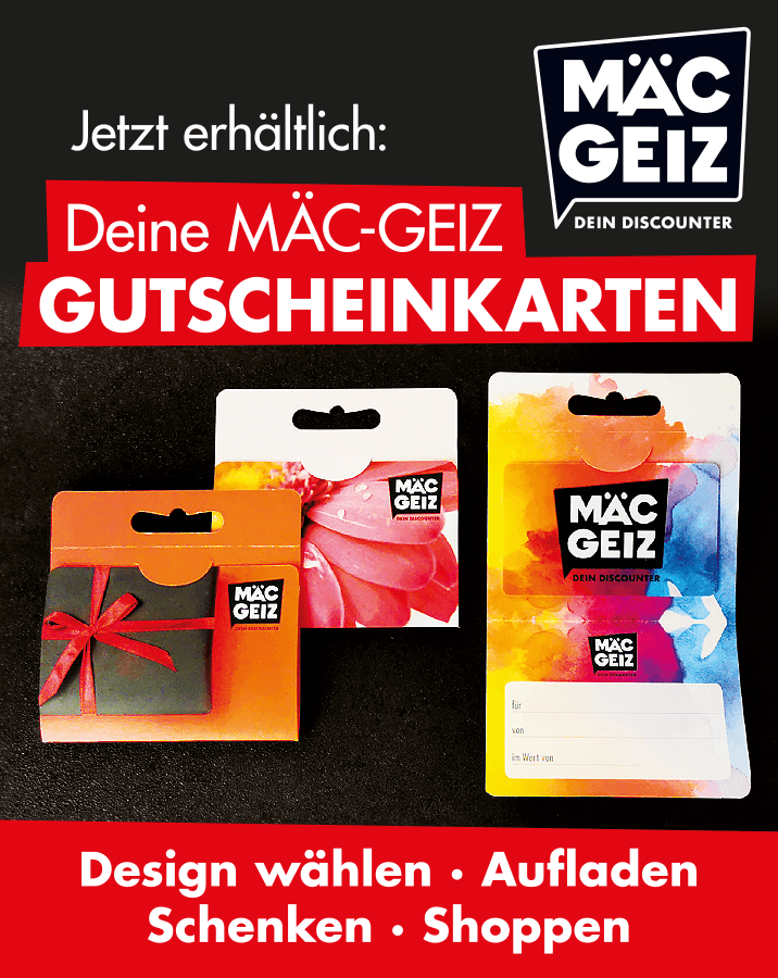 Ab sofort erhältlich: MÄC-GEIZ Gutscheinkarten im Melchendorfer Markt (Erfurt-Südost)