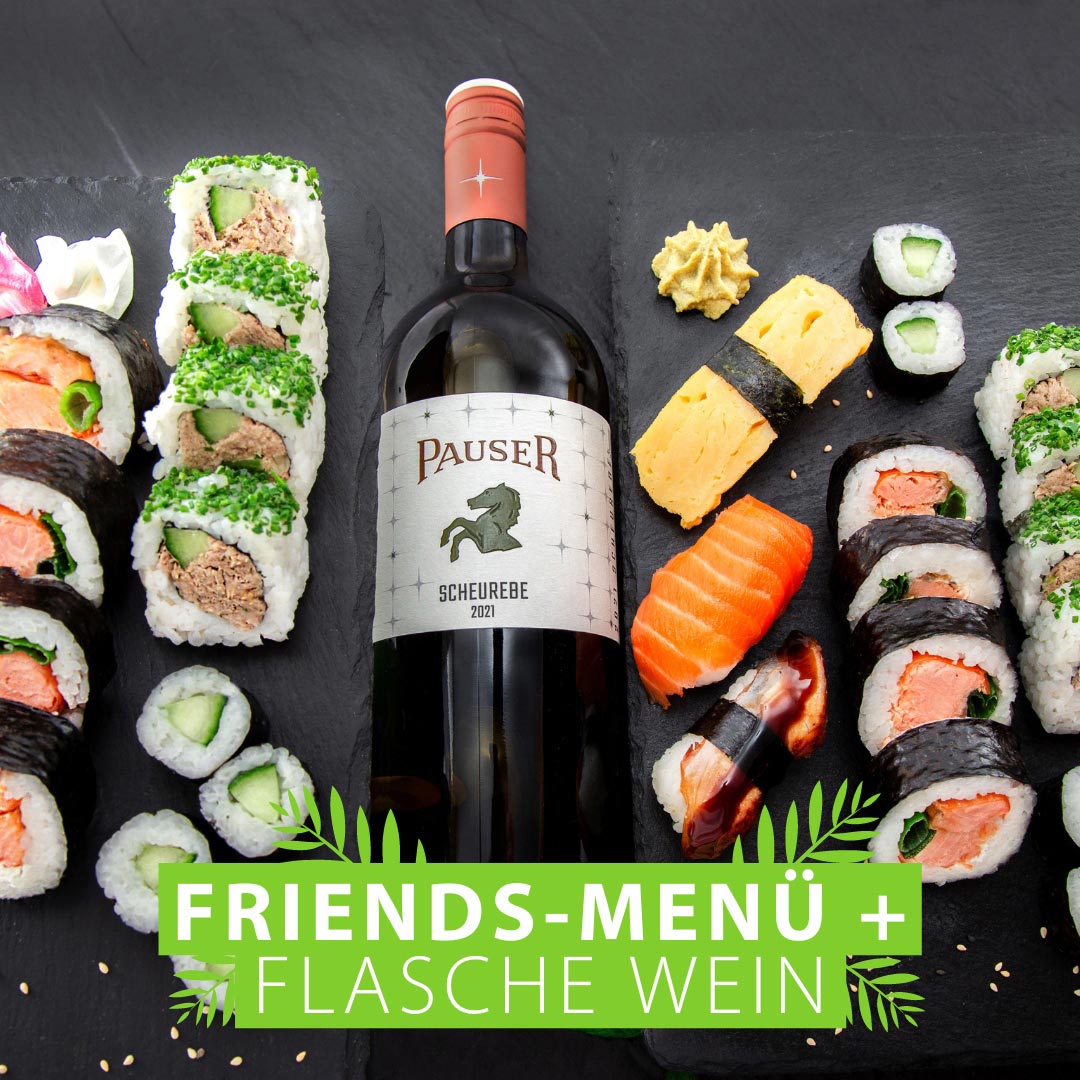 Friends-Menü - Sushi-Special bei Sushifreunde im Melchendorfer Markt - gültig bis 05.10.2023